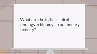 What are findings of bleomycin pulmonary toxicity [upl. by Nauqed]