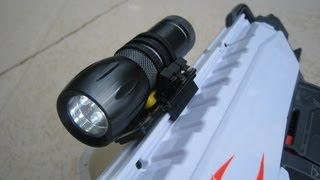 TUTORIAL How to Make a Nerf Flashlight Attachment  Guide [upl. by Atiuqiram]