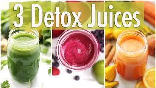 3 Detox Juice Recipes for Healthy Skin amp Digestion [upl. by Mickelson]