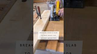 Breaking down a slab to make bases for whiskey decanters 🥃 part1 woodworking woodwork wood diy [upl. by Aynor]