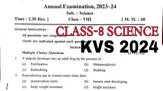 CLASS8 SCIENCE 2024  SEE Annual Exam Question Paper  TERM2 KV CBSE  PM Shri Kendriya Vidyalaya [upl. by Eocsor117]