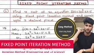 Fixed Point Iteration Method  Iteration method  Iteration method in Hindi  Numerical Method [upl. by Minton346]