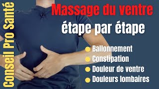 Auto MASSAGE du VENTRE  anti ballonnements anti constipation [upl. by Anaitit613]