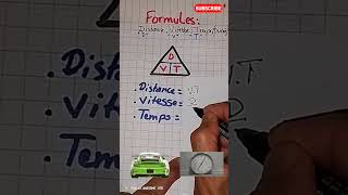 Formules distance vitesse et temps astuce géniale formules maths physique [upl. by Leumhs]