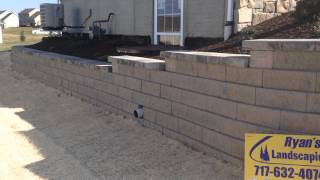 Nicolock Retaining Wall Pavers Walkway amp Landscape Design Hardscape York Pa  Ryans Lan [upl. by Wylie]