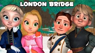 Frozen London Bridge Nursery Rhymes For Children  Frozen Songs for Kids  Cartoon Nursery Rhymes [upl. by Gearhart]