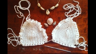 Come fare un triangolo alluncinetto TUTU KINI 10  Crochet a bikini top ENGLISH SUB [upl. by Oidacra]