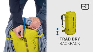 TRAD DRY weatherproof climbing backpack  ORTOVOX [upl. by Aicemaj]