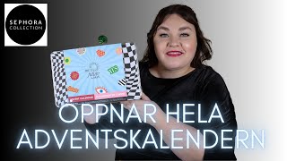 ÖPPNAR SEPHORA COLLECTION STORA ADVENTSKALENDER 2023 [upl. by Nnylcaj]