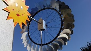 DIY  Windspiel aus Fahrradfelge mit Windfahne [upl. by Aehc]