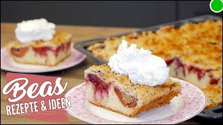 Zwetschgen Blechkuchen mit Streusel ohne Hefe [upl. by Ycnan]