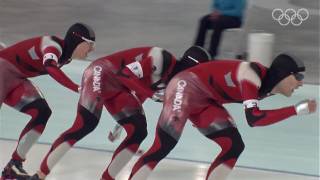 Speed Skating Men Team Pursuit Gold  Vancouver 2010 [upl. by Yellah610]