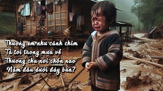 Lyrics MV Thương em mồ côi sau cơn bão [upl. by Dickey]