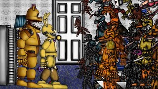 Dc2FNAF Springbonnie amp Fredbear vs nightmare animatronics [upl. by Selrhc]