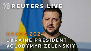 LIVE Ukrainian President Volodymyr Zelenskiy speaks at Davos 2024 [upl. by Otineb]