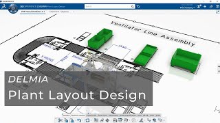 Plant Layout Design  DELMIA [upl. by Asylem]