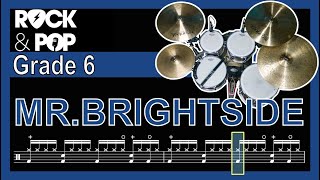 Mr Brightside  Drum Track  Notation Trinity Grade 6 [upl. by Wagstaff]