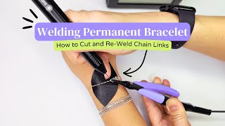 65 How to Cut and ReWeld Chain Links to be Inconspicuous  Free Permanent Jewelry Training [upl. by Eelessej]