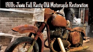 Amezing Restoration 1970s Old Rusty Jawa Motercycle Old Jawa Full Restoration amp repair [upl. by Henghold351]