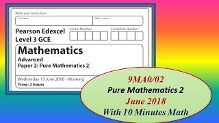 Edexcel IAL Pure Maths P2June2018 [upl. by Alicia]