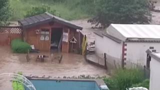 Hochwasser Wachtberg Niederbachem Sa  04062016 HandyVideos quotKURZquot [upl. by Alenas]