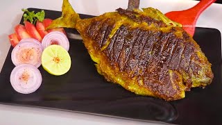 Tawa Pomfret  Pomfret Fry Recipe  Fish Fry Indian Style  Fish Recipes  Fish Fry Recipe [upl. by Mahan]