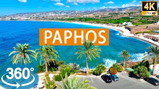 VR 360° Paphos Hotels and Beaches 360° Drone Review Based on TripAdvisor [upl. by Osmund258]