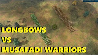 AOE4 Who Wins l 100 Longbows Vs 113 Musofadi Warriors [upl. by Ahsai403]