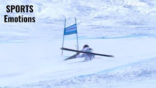 Chute de Federica Brignone dans le SuperG à SaintMoritz [upl. by Olenka]