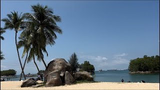 Singapore Walking Tour  Siloso Beach Sentosa 2024 [upl. by Dubois594]