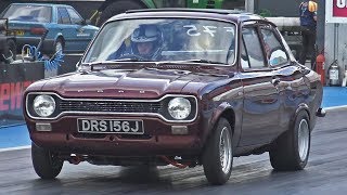 25L NA Cosworth Mk1 Escort at Santa Pod Raceway [upl. by Anit459]