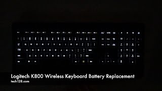 Logitech K800 Wireless Keyboard Battery Replacement [upl. by Seek]