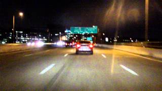 Washington DC Freeway Tour eastbound Night [upl. by Ecadnak120]