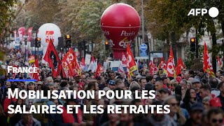 Salaires et retraites la CGT met la pression sur le gouvernement  AFP [upl. by Vallery878]