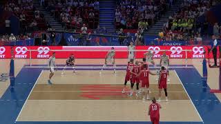 Micah Christenson setting USA Volleyball vs Italy at Volleyball VNL 2023 [upl. by Corine92]