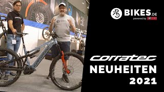 Corratec Neuheiten 2021  EPower 180 Enduro EMTB Revo BOW Hardtail Life CX6 Trekking EBike [upl. by Templeton678]