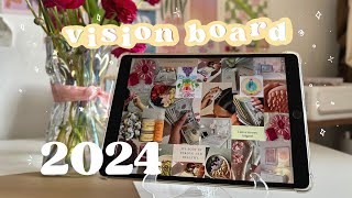 ⋆˙⟡♡ crea un vision board y cumple tus metas para 2024 [upl. by Silliw933]