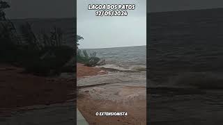 Lagoa dos Patos no dia de hoje 😳 🙏enchente chuvasnosul lagoadospatos riograndedosul [upl. by Atsed]