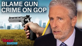 Jon Stewart Debunks GOP’s City Crime Narrative  The Daily Show [upl. by Docilla]