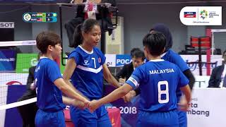 Sukan Asia Indonesia Sepak Takraw  Kuadran  Wanita  MAS lwn IND  Astro Arena [upl. by Adnohs231]