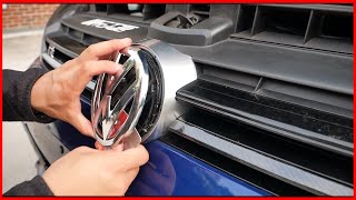 How to remove VW emblem and replace with Gloss black for the MK7 Golf GTI R [upl. by Potts298]