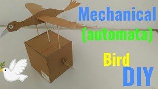 Automata bird from cardboard DIY your first automata [upl. by Lambert]