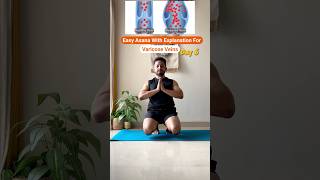 Day 6 Varicose veins asana with detailed instructions and alignment cues shorts varicoseveins [upl. by Aelahs]