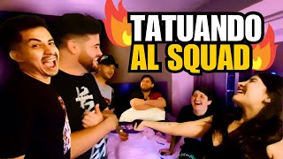 TATUANDO AL SQUAD DE LA MUERT3 💀🔥QUIEN AGUANTO MAS😱 SDLM [upl. by Warga952]