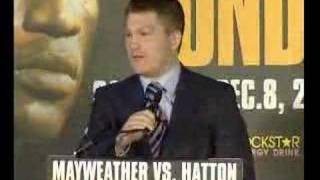 Hatton Mayweather Sky Press Conference UNCENSORED [upl. by Enidlarej]