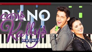 KALLYS Mashup Made for Love Piano Midi tutorial Sheet app Cover Karaoke [upl. by Eymaj]