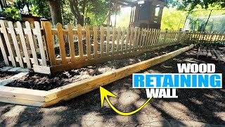 How to Build a Wood Retaining Wall StepbyStep Guide [upl. by Dorfman]