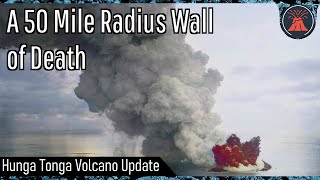 Hunga Tonga Volcano Update 50 Mile Long Pyroclastic Flows New Eruption Size Estimate [upl. by Crescantia]