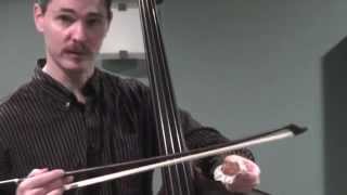 Double Bass Lesson  Using Pops Rosin [upl. by Rabi]