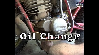 1983 Maico 490 Oil Change Dirtbike Garage S2 E15 [upl. by Enitsej]